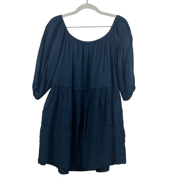 Free People Navy Off-Shoulder Mini Dress - Picture 8 of 14